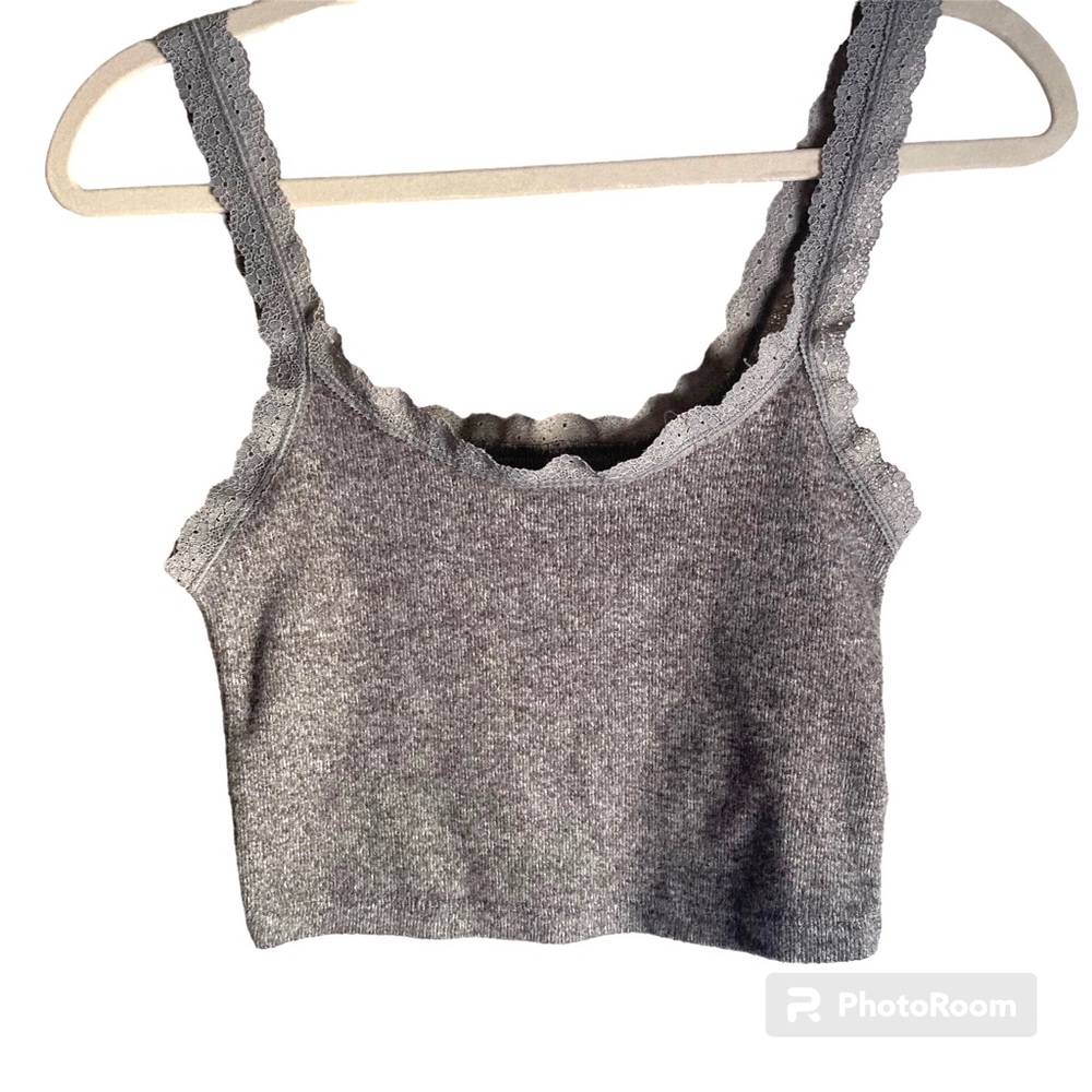 Gray Aeropostale plush cropped tank